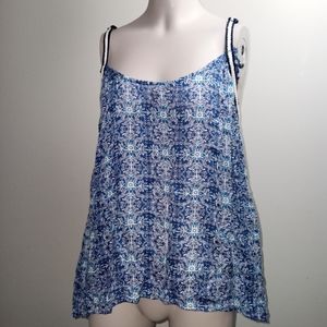 VOLCOM blue boho beach sleeveless blouse size medium